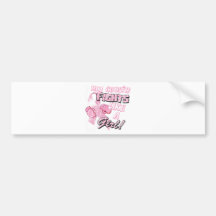 My Cousin Fights Like A Girl Distressed Bumper Sticker