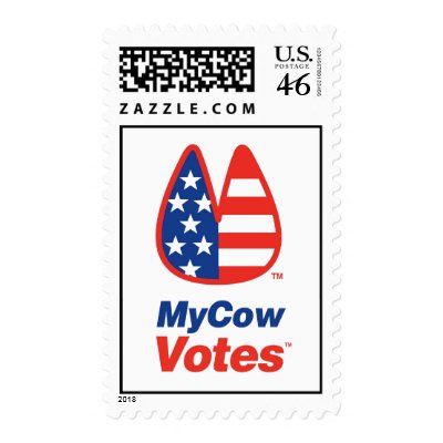 My Cow Votes USA Stamp by MyDogVotes
