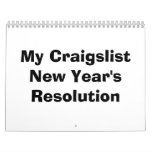 My Craigslist New Year's Resolution calendars