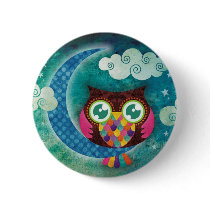 My Crescent Owl Pinback Button