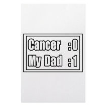 My Dad Beat Cancer (Scoreboard) Stationery Design