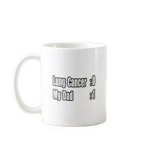 My Dad Beat Lung Cancer (Scoreboard) mugs by Lung_Cancer_Shirts My Dad Beat Lung Cancer (Scoreboard) mugs