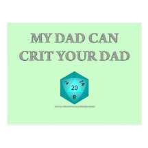 My Dad Can Crit Your Dad Post Cards