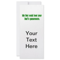 My Dad could beat your Dad's Gamerscore Rack Card
