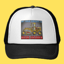 My Dad Drives A Road Grader Hat hats