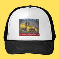 My Dad Drives A Snow Plow Truck Hat hats