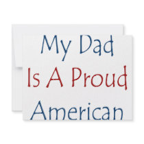 My Dad Is A Proud American invitations