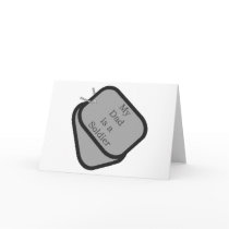 My Dad is a Soldier Dog Tags cards by militaryarmy My Dad is a Soldier Dog Tags cards