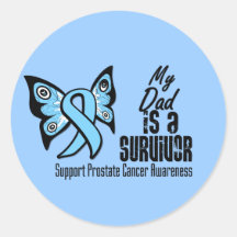 My Dad is a Survivor - Prostate Cancer Round Sticker