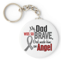 My Dad Is An Angel 1 Brain Cancer Keychain