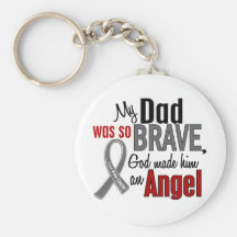 My Dad Is An Angel 1 Brain Cancer Keychain