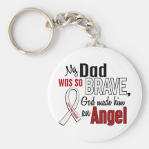 My Dad Is An Angel Lung Cancer Keychains