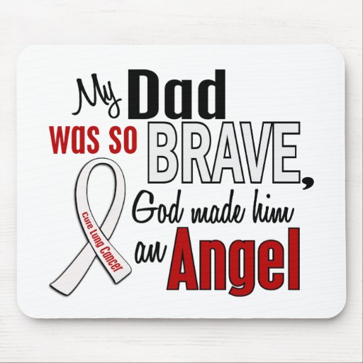 My Dad Is An Angel Lung Cancer Mousepads