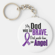 My Dad Is An Angel Pancreatic Cancer Keychains