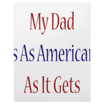 My dad Is As American As It Gets letterhead