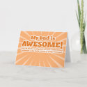 My Dad is Awesome Funny Fathers Day Cards card