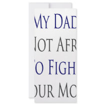 My Dad Is Not Afraid To Fight Your Mom rack cards