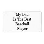 My Dad Is The Best Baseball Player Personalized Shipping Label