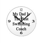 My Dad Is The Best Swimming Coach Wall Clock