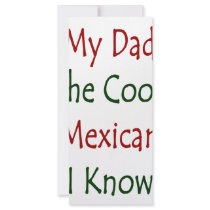 My Dad Is The Coolest Mexican I Know rack cards