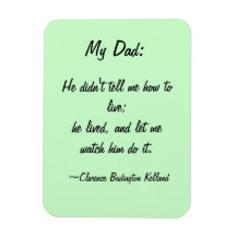 My Dad Quotation Vinyl Magnets