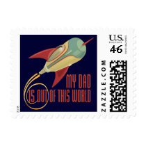 My Dad Rocket postage by tshirtsatfirstsite My Dad Rocket postage