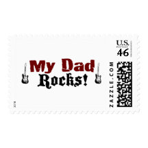 My Dad Rocks Postage Stamp