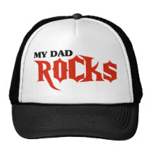 My Dad Rocks Trucker Hats