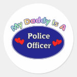 My Daddy Is A Police Officer Round Sticker
