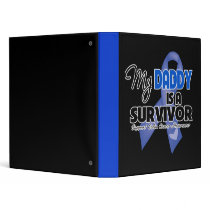 My Daddy  is a Survivor - Colon Cancer Vinyl Binders