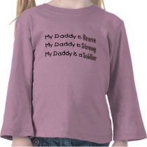 My Daddy is Brave Strong Soldier Tee Shirts