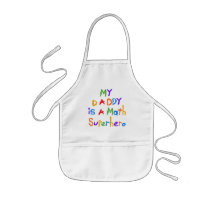 My Daddy Math Superhero T-shirts and Gifts aprons
