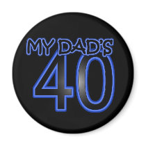 My Dad's 40 Fridge Magnets