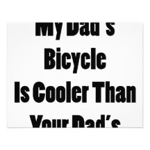 My Dad's Bicycle Is Cooler Than Your Dad's Personalized Invitation