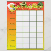 My Daily Meal Planner Page Inserts Flyer