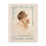 My Darling Valentine Vintage Postcard