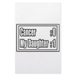 My Daughter Beat Cancer (Scoreboard) Customized Stationery