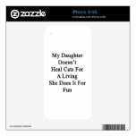 My Daughter Doesn't Heal Cats For A Living She Doe Decals For The iPhone 4