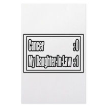 My Daughter-in-Law Beat Cancer (Scoreboard) Stationery Design