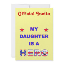 My Daughter Is A Hero Personalized Announcement