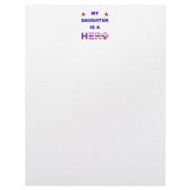 My Daughter Is A Hero Letterhead Design