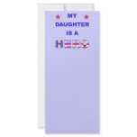 My Daughter Is A Hero Rack Card Design