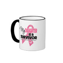 My Daughter is a Survivor - Breast Cancer Coffee Mugs