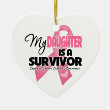 My Daughter is a Survivor - Breast Cancer Ornament
