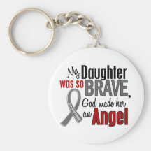 My Daughter Is An Angel 1 Brain Cancer Keychain