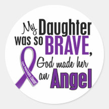 My Daughter Is An Angel Pancreatic Cancer Stickers