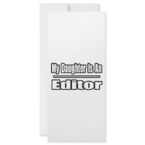 My Daughter Is An Editor Custom Rack Card