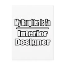 My Daughter Is An Interior Designer postcards