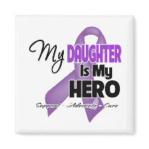 My Daughter is My Hero - Purple Ribbon Refrigerator Magnet
