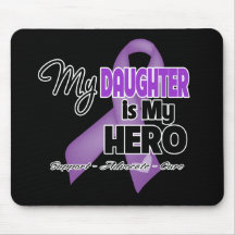 My Daughter is My Hero - Purple Ribbon Mousepad